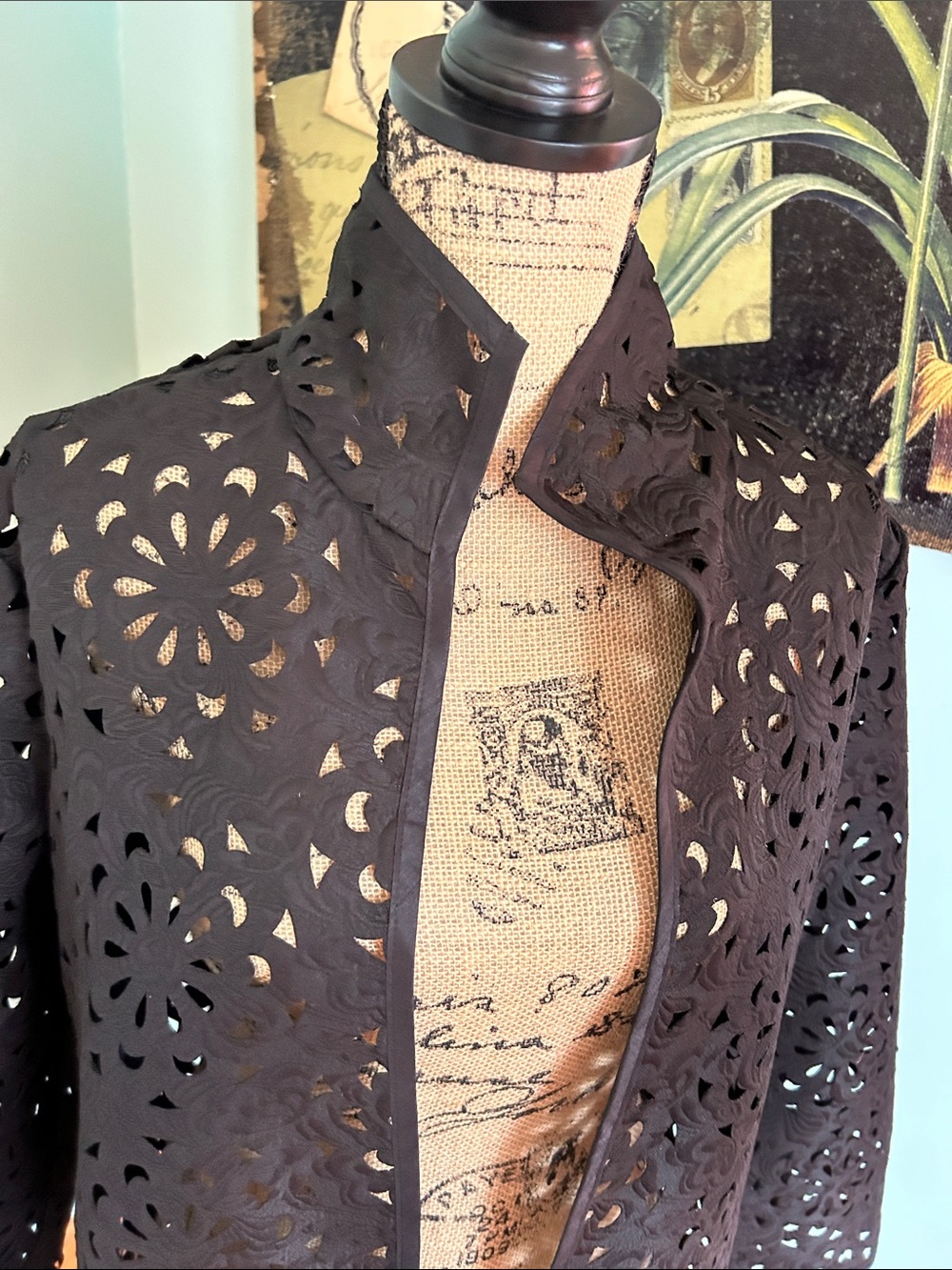 Women's Black Laser-Cut Jacket